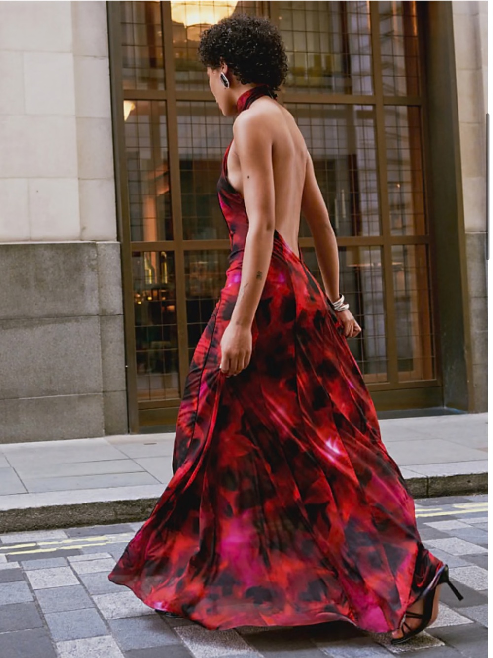ASOS backless floral dress
